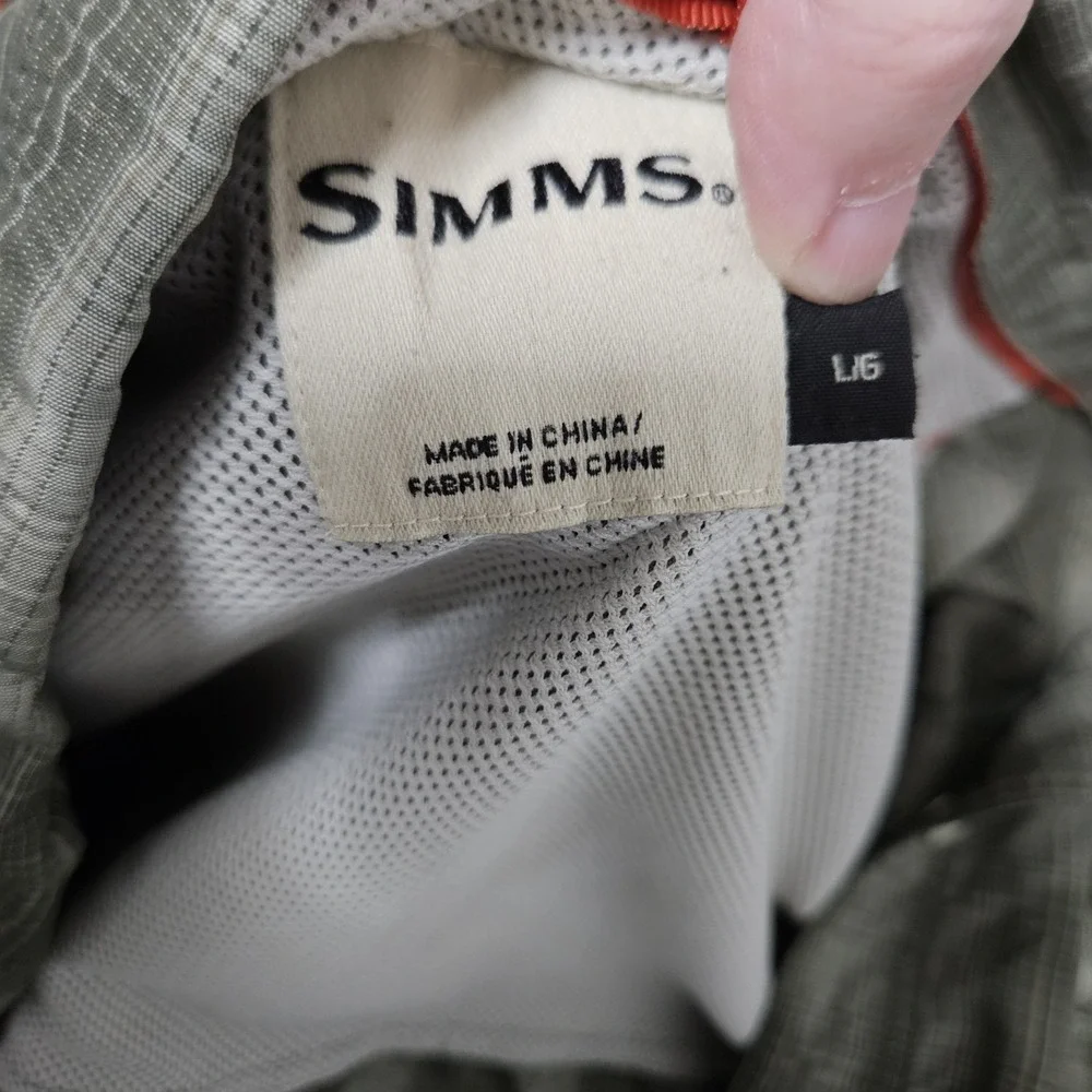 Simms Fishing Shirt Men L Green Plaid Speckled Trout Outfitters Long Sleeve Snap - Picture 2 of 11